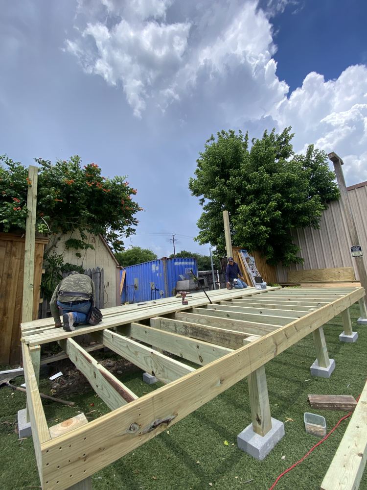 Stage deck framing